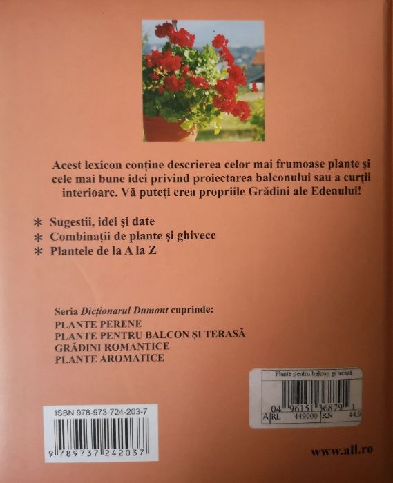 Plante pentru balcon si terasa - Dumont, editura All