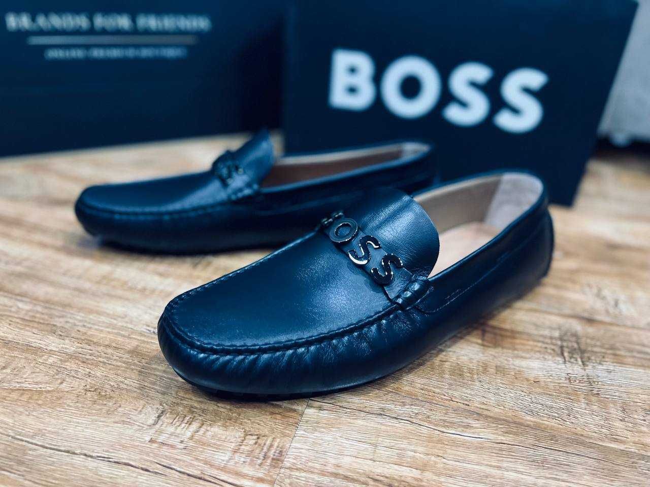 BOSS мужские кожаные мокасины Италия РАЗМЕР 45,46