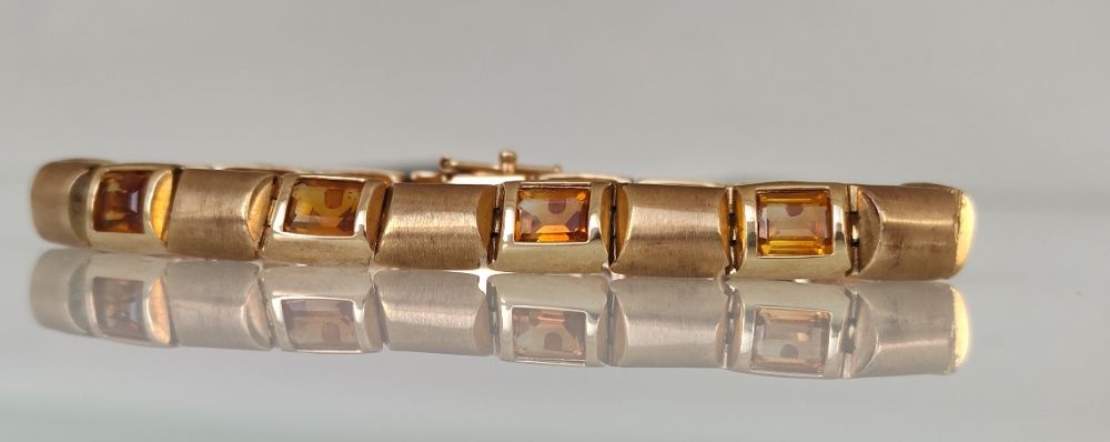 Bratara aur 14k cu citrine 23gr
