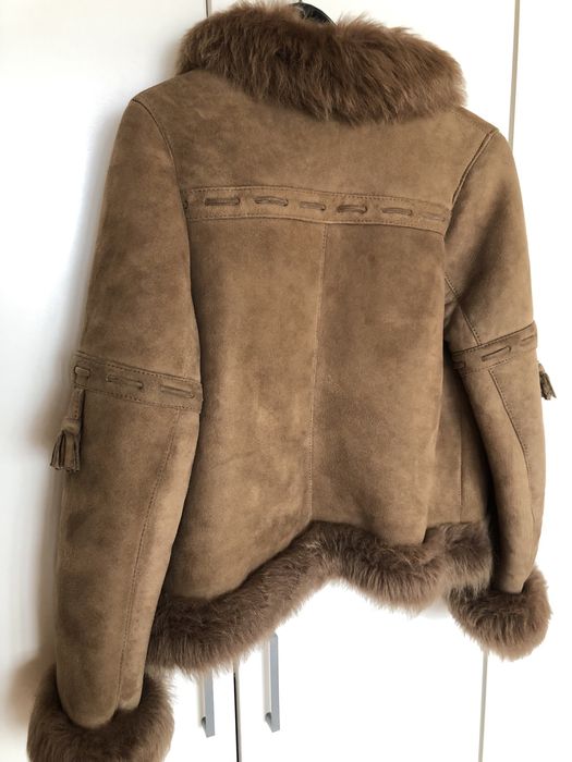 Дамско кожено палто, агнешка кожа, размер S