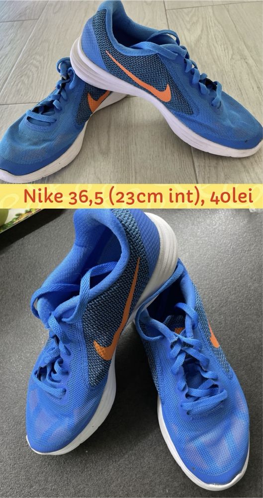 Adidasi Nike baieti 36,5 si sandale 38