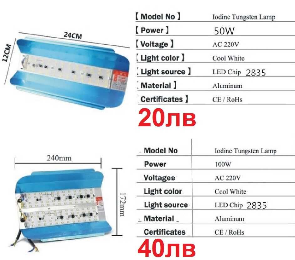 LED прожектори 50W 100W 220V 12-85V