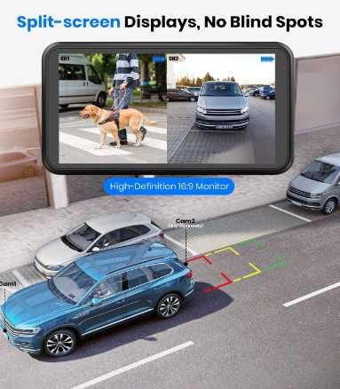 AUTO-VOX комплект соларна камера за заден ход с монитор, 5"