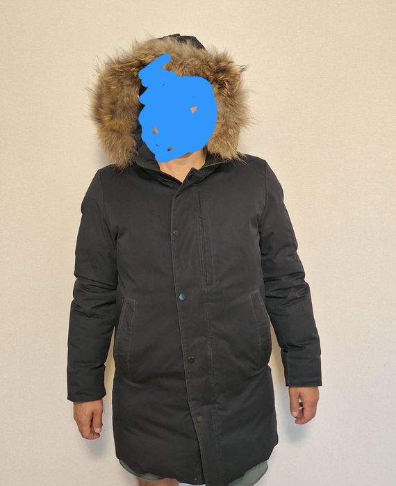 Парка зимняя мужская черная