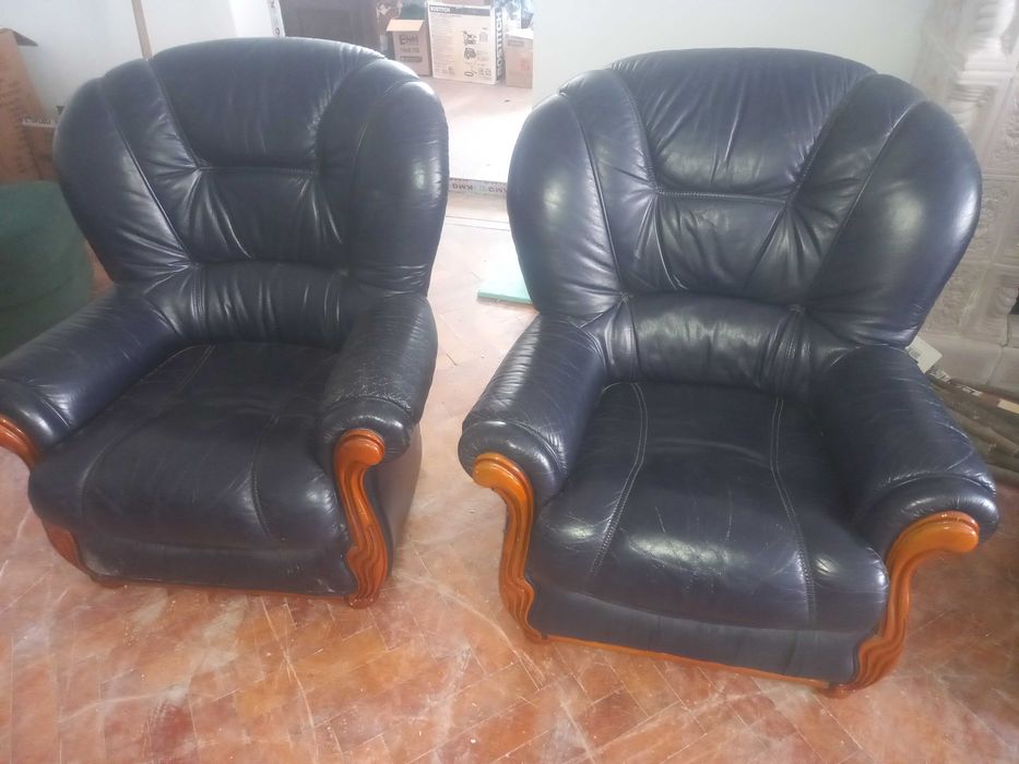 set canapea si fotolii de piele