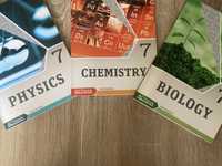 Учебники: Chemistry 7(2020), Physics 7(2020), Biology 7(2018)