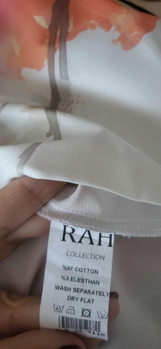 Rochie de ocazie rosie cu imprimeu multicolor, mar 38