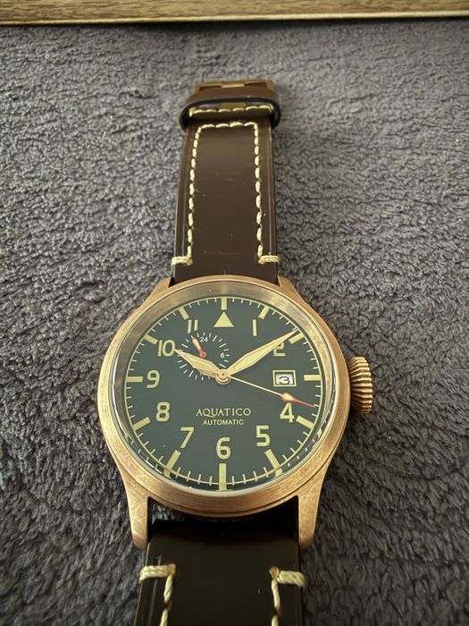 Продавам часовник Aquatico Big Pilot Bronze