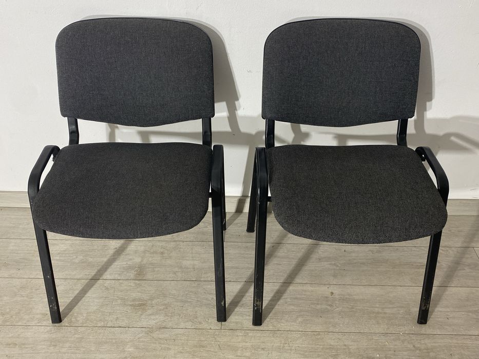 17 Buc. Scaun Vizitator; Scaune Solide, Stivuibile, Cadru Metalic