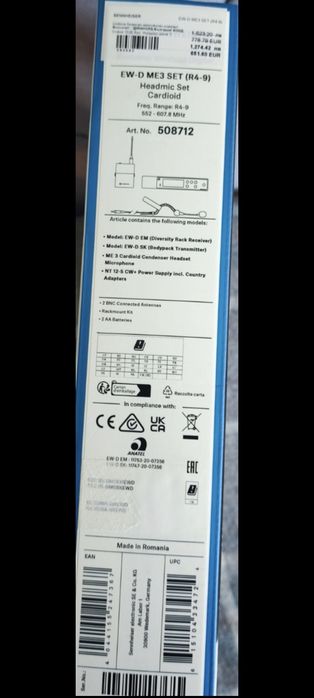 Бежична микрофона система Sennheiser EW-D ME3