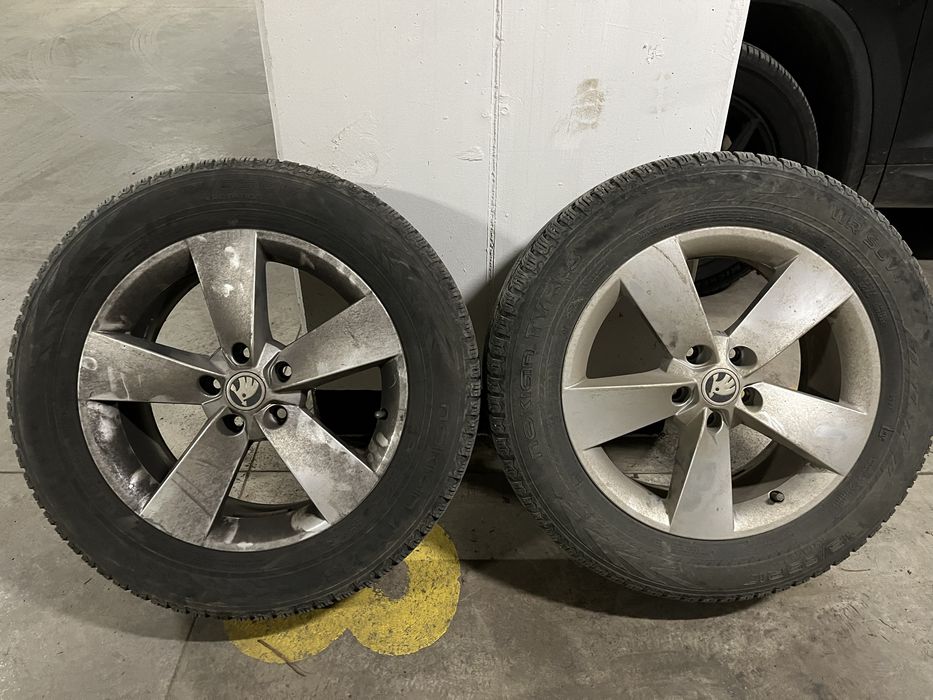 Оригинални джанти 17” от Skoda Kodiaq със зимни гуми NOKIAN за SUV