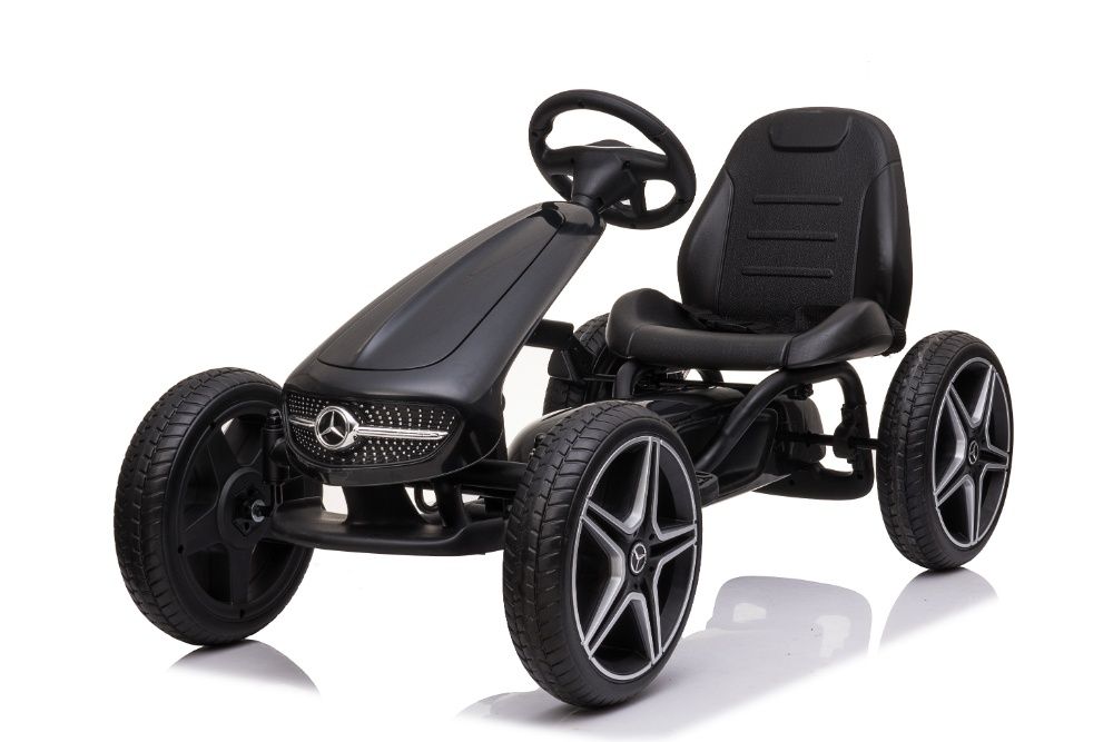 Masinuta GO Kart cu pedale pentru copii de la Mercedes #Negru