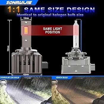 D1S LED крушки за фарове, 120W 24000LM