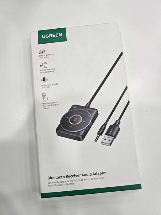 UGREEN Bluetooth 5.4 AUX Car Adapter – безжичен адаптер за автомобил