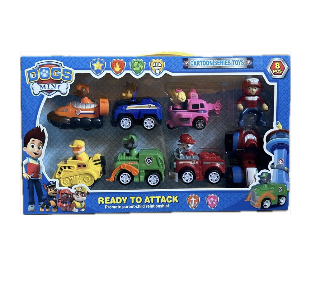 Set masinute si personaje Patrula Catelusilor, Paw Patrol, Chase, NOU