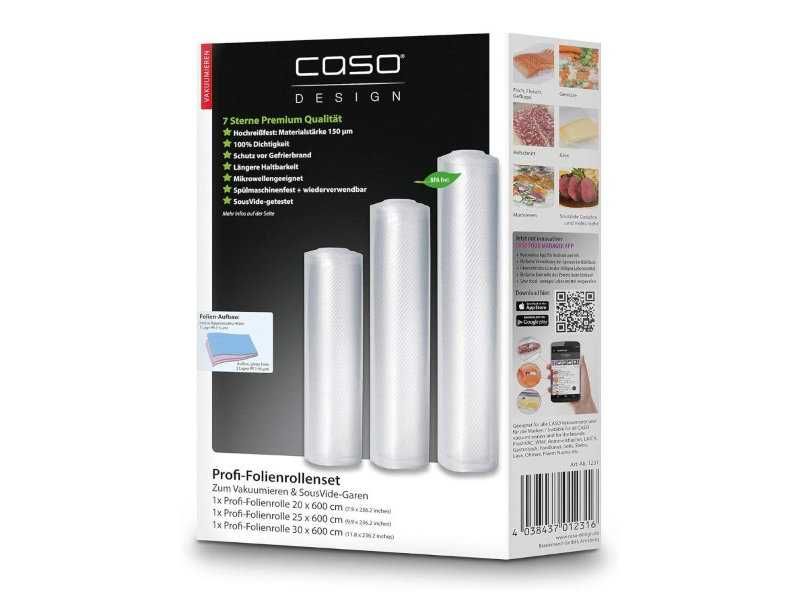 Ролки за Вакумиране на Храна CASO Professional 20/25/30 x 600 см, 3 бр