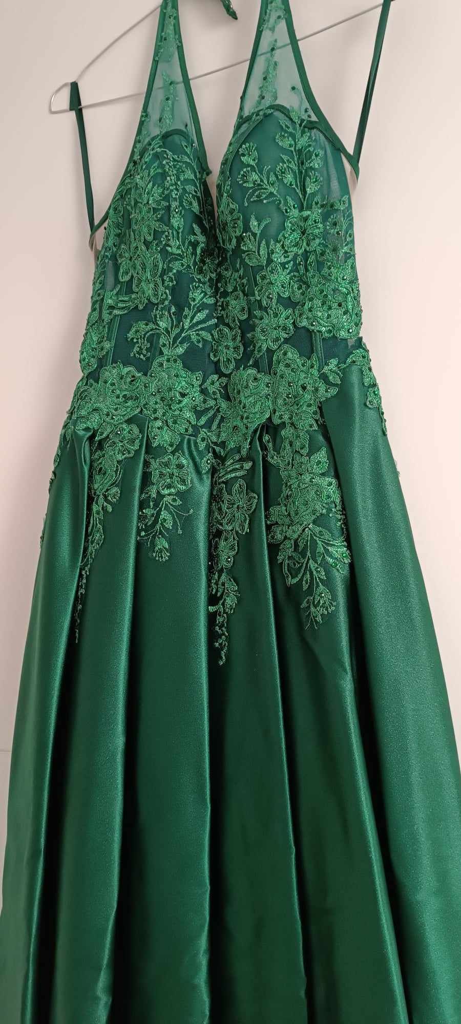 Rochie de seara  verde cu paiete