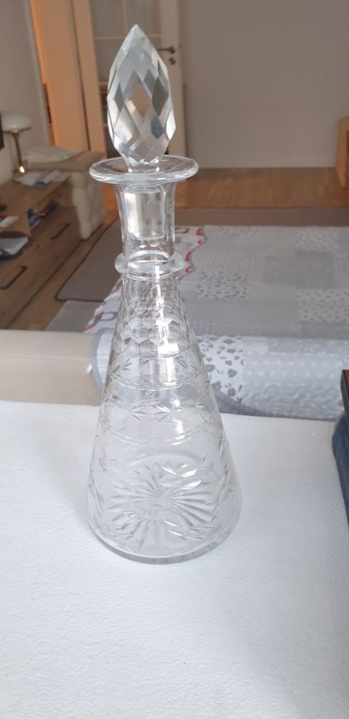 Decantor sticla cristal vintage colectie Franta 1930