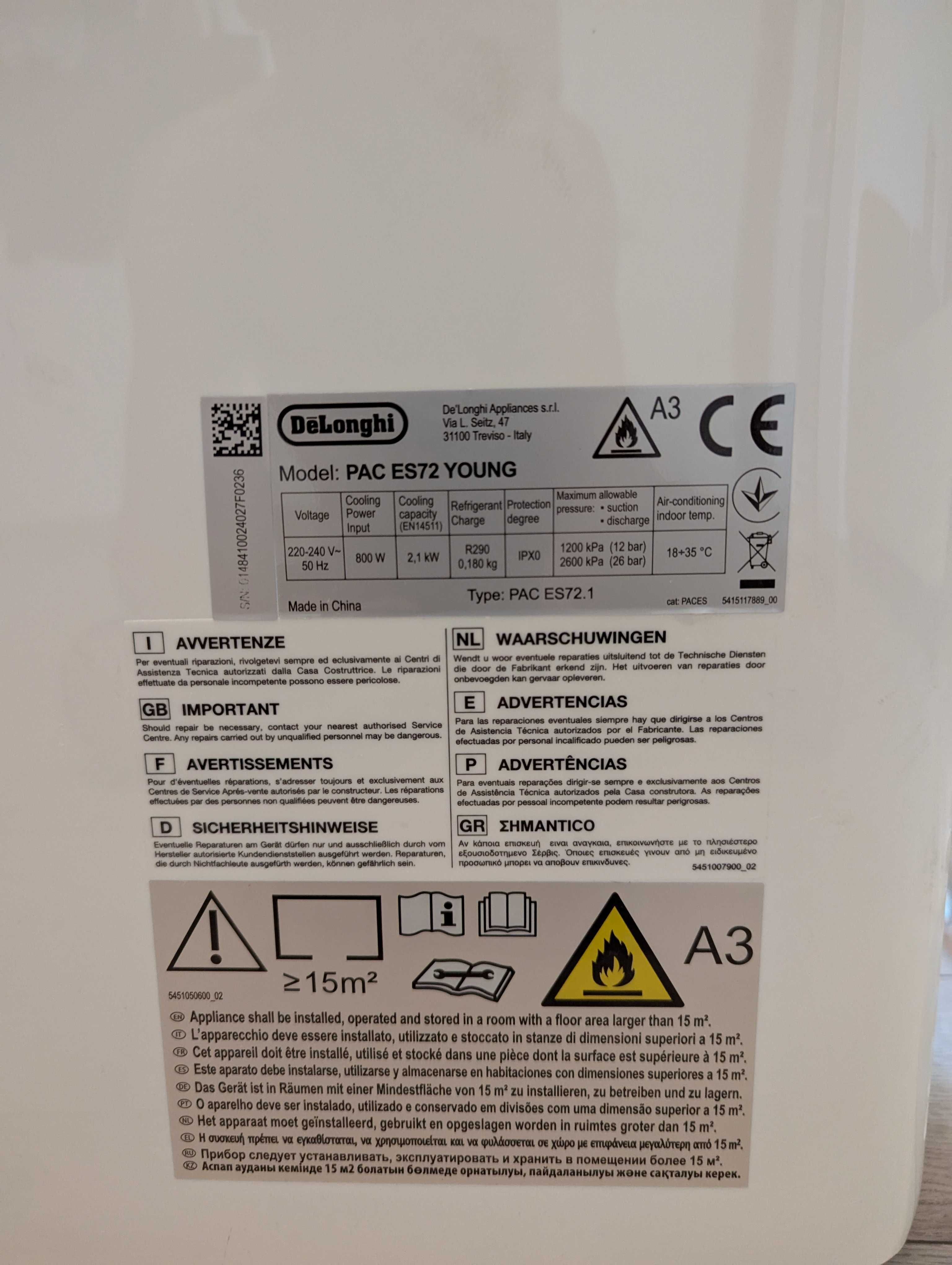 Aer conditionat portabil DeLonghi Pinguino