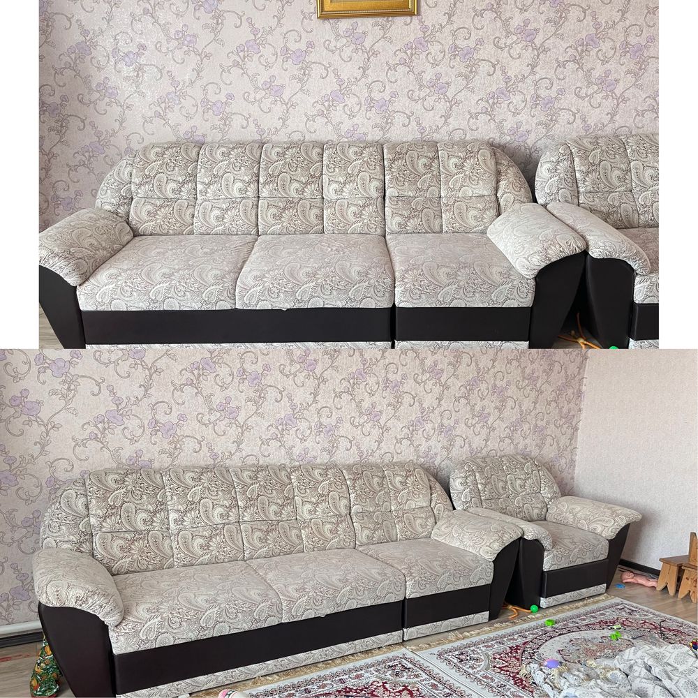 Срочно продам диван с креслой