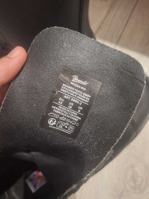 Кожени ботуши BRANDIT PHANTOM 14 дупки. Черни