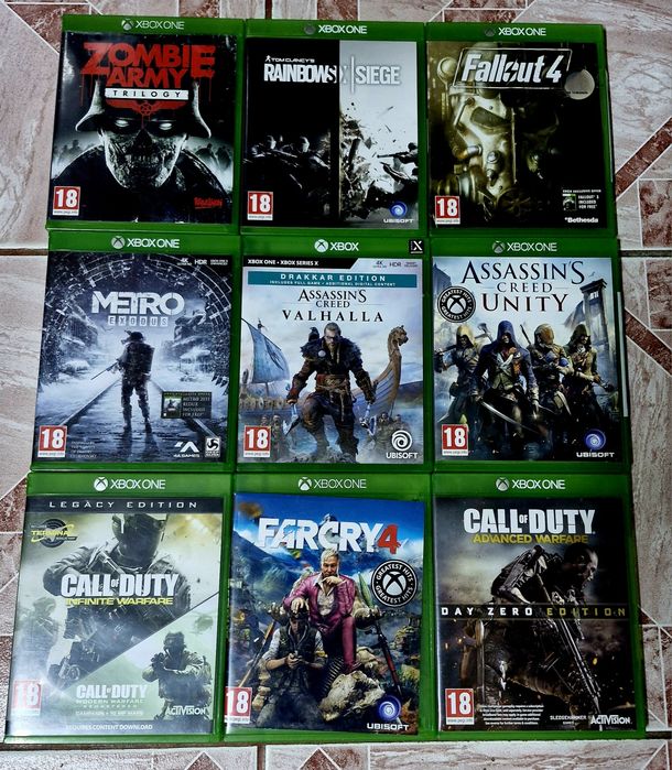 Zombie Army/Rainbow Six/Far cry4/Metro/A creed/Fallout4 COD Xbox One