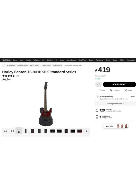 Електрическа китара Harley Benton SBK