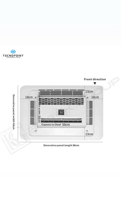 Tecnopoint PRO 12V/24V таванен климатик ДДС