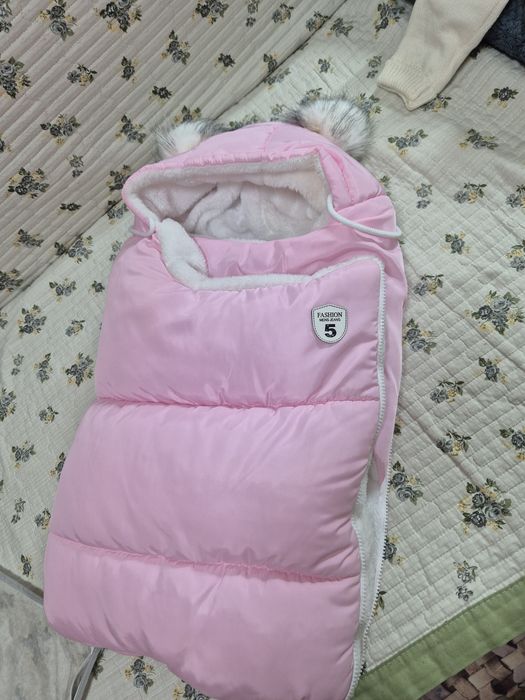 Зимний конверт на новорожденного