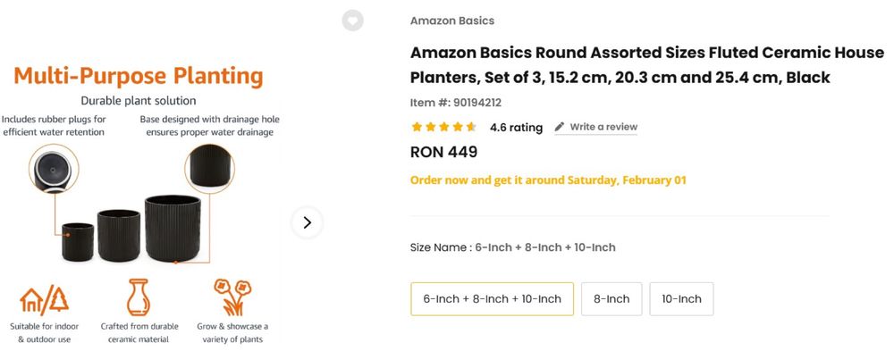 Vand ghivece flori portelan