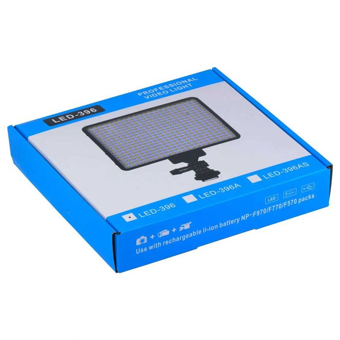 Lampa foto video LED cu acumulator, 2 filtre 3200-5600K, 28W