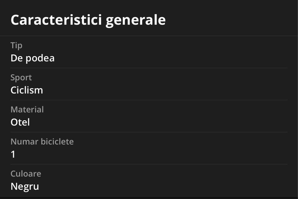 Suport antrenament bicicleta 26-29 inchi, Procart,rezistenta reglabila