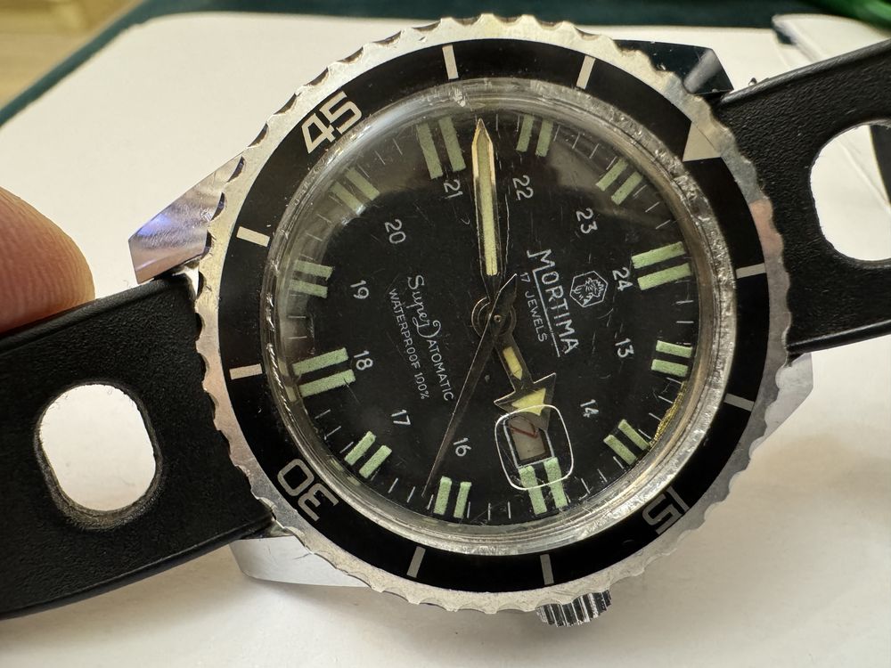 Ceas Mortima Super Datomatic. Diver vintage. Mecanic