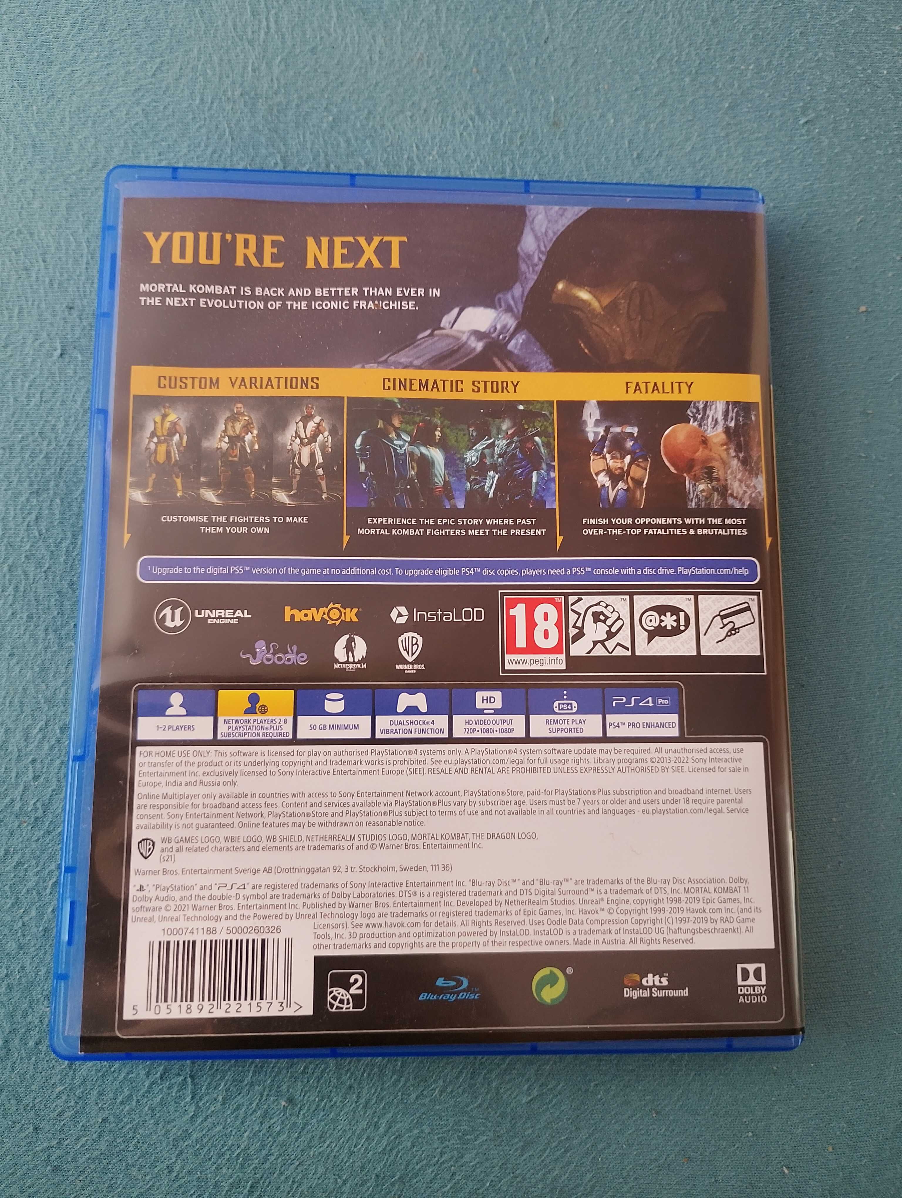 Игра за PS 4 мортал комбат 11