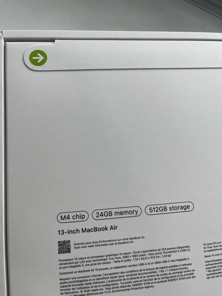 Macbook Air M4 24/512GB produs nou sigilat