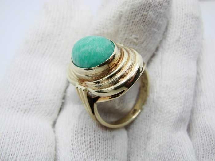 Unicat Inel Aur 14K Cu Amazonit Natural