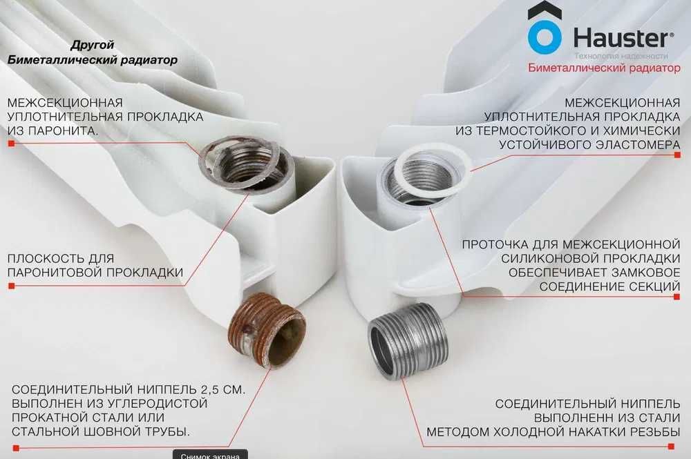 Биметаллические радиаторы Comfort+ 500/80 секционные