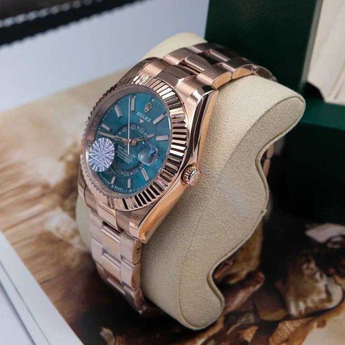 rolex sky-dweller розово злато