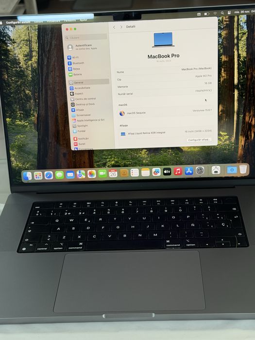 Macbook Pro 16, M2 Pret 6750 lei
