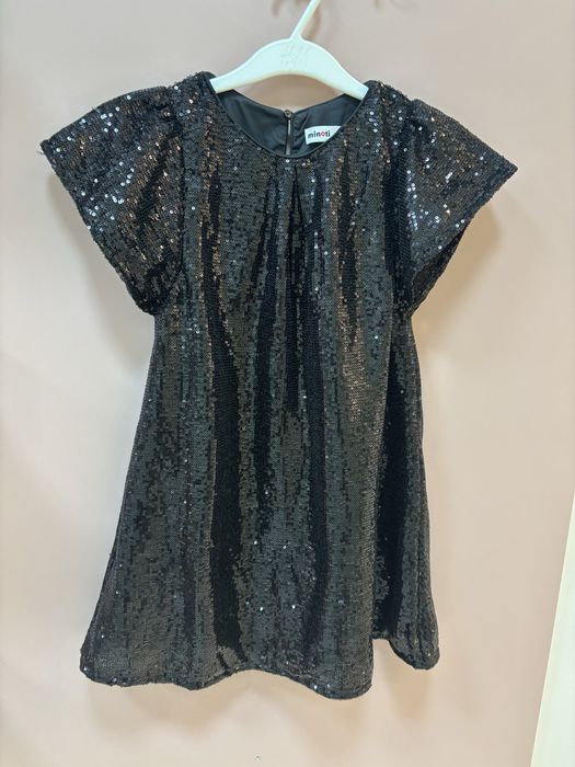Rochie fetite 6 ani paiete negre