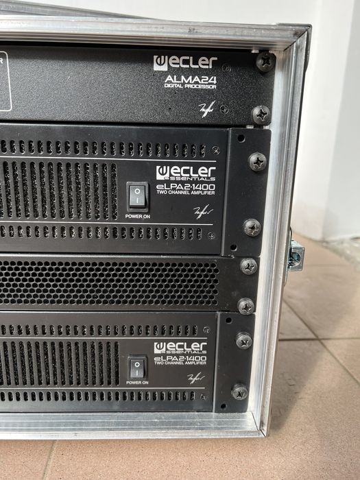 Rack, amplificator si procesor ECLER eLPA2-1400/Alma24