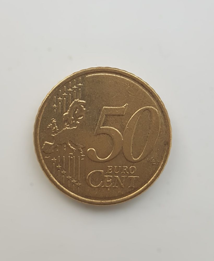 Moneda 1 euro 2002, greceasca, cu S in steluta