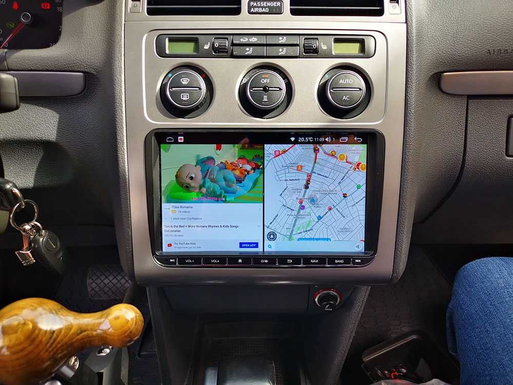 Navigatie VW Touran Octacore 4+32GB DSP Carplay, Android Auto, SIM 4G