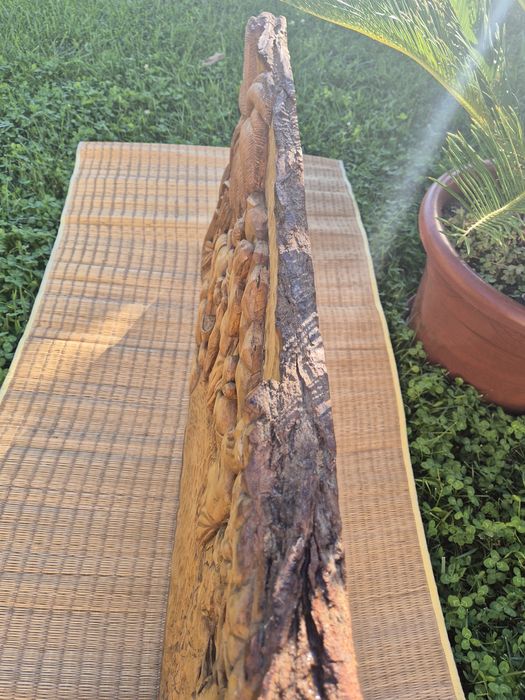 Tablou 3D sculptat în lemn masiv - basorelief