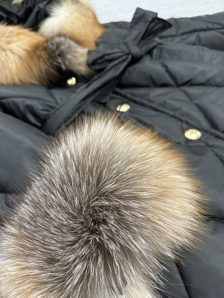 Geaca parka blana naturala