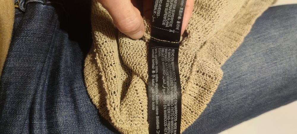 Massimo Dutti - Дамка плетена блуза с къс ръкав