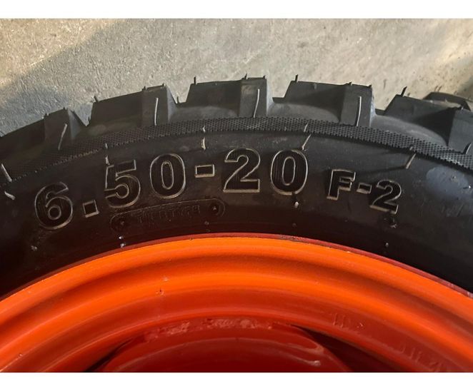 Cauciucuri noi 6.50-20 BRECKNER echipat cu janta 10PR U650 fata R20