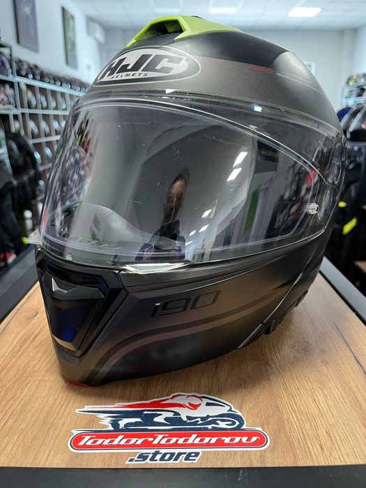 Отваряема мото каска HJC I90 ZONDA,размер L 59-60 см. вградени очила