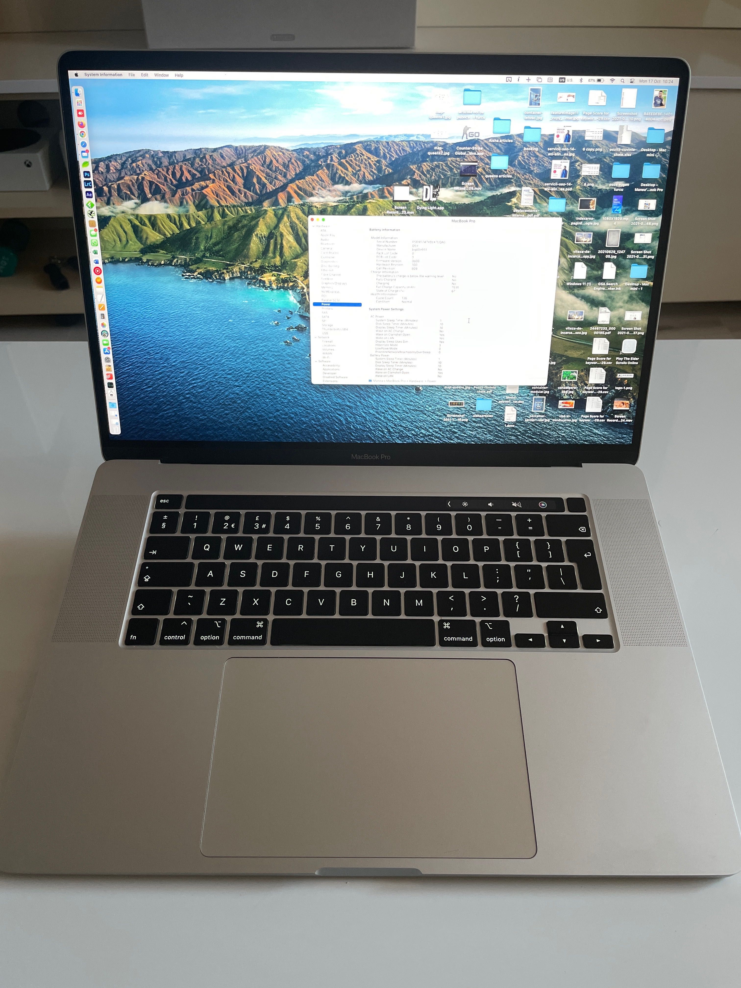 Apple Macbook Pro 16 TouchBar 2019, i9, 16 GB, 1 TB, 136 cicluri