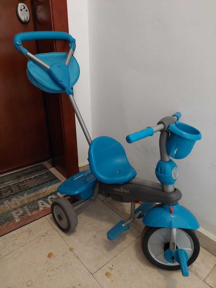 Триколка smarTrike 4-в-1 Swing DLX, сивo/синя
